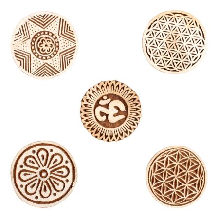 Set of 5 Piece New Mix Wooden Printing Block